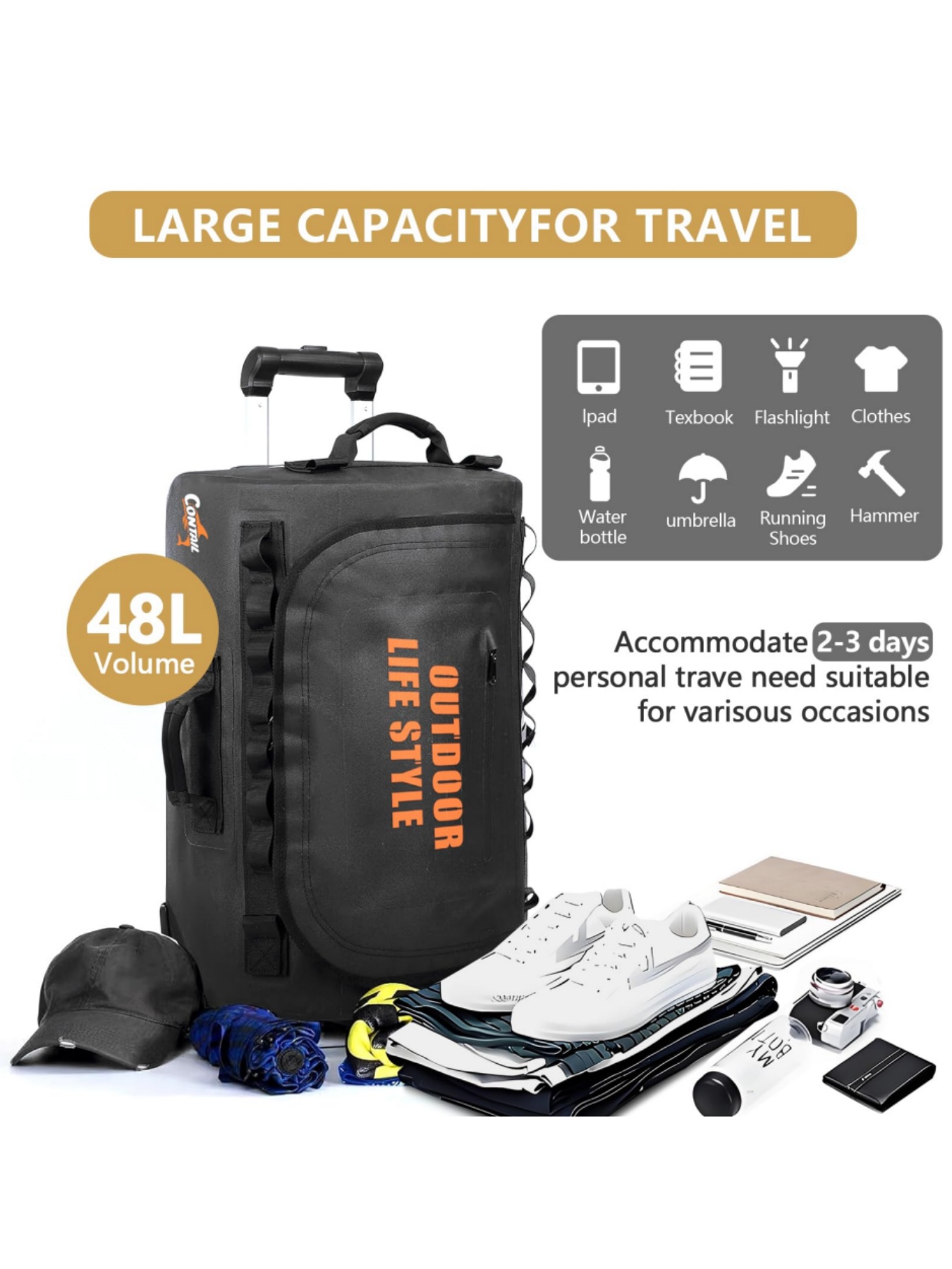 48/95 Rally duiktas op wielen, - Foldable Rolling Luggage Bag recensie en prijs