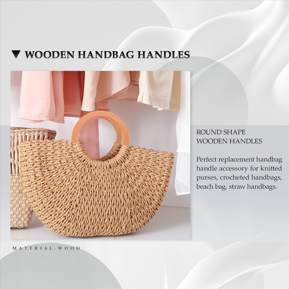 4 STUKS Houten ronde handgrepe - Handbags recensie en prijs