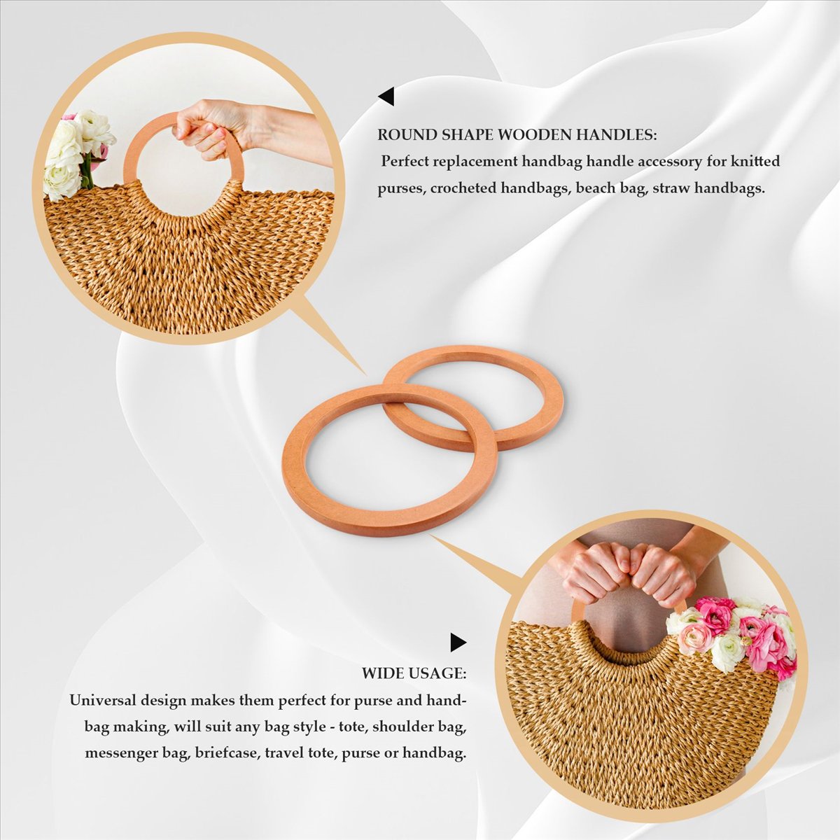 4 STUKS Houten ronde handgrepe - Handbags recensie en prijs
